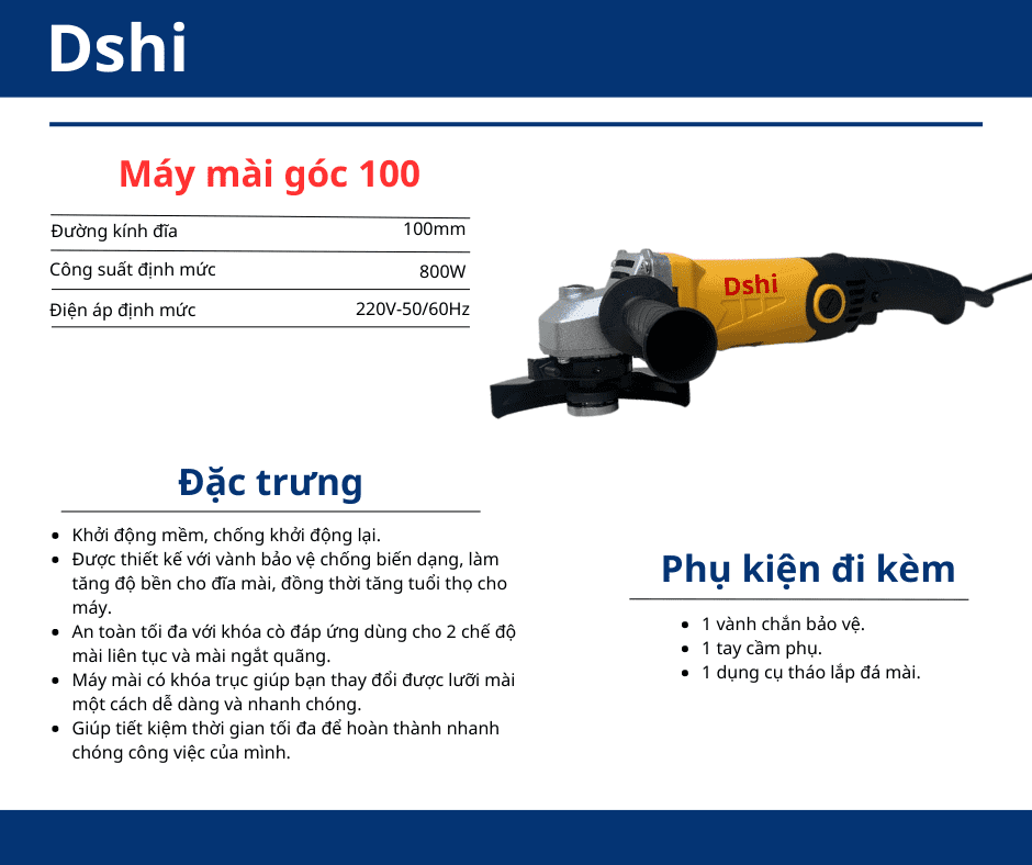 Thông số Máy mài góc Dshi 100